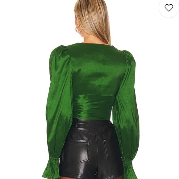 Lovers and Friends Michie Top in Emerald Green XS - Picture 2 of 11